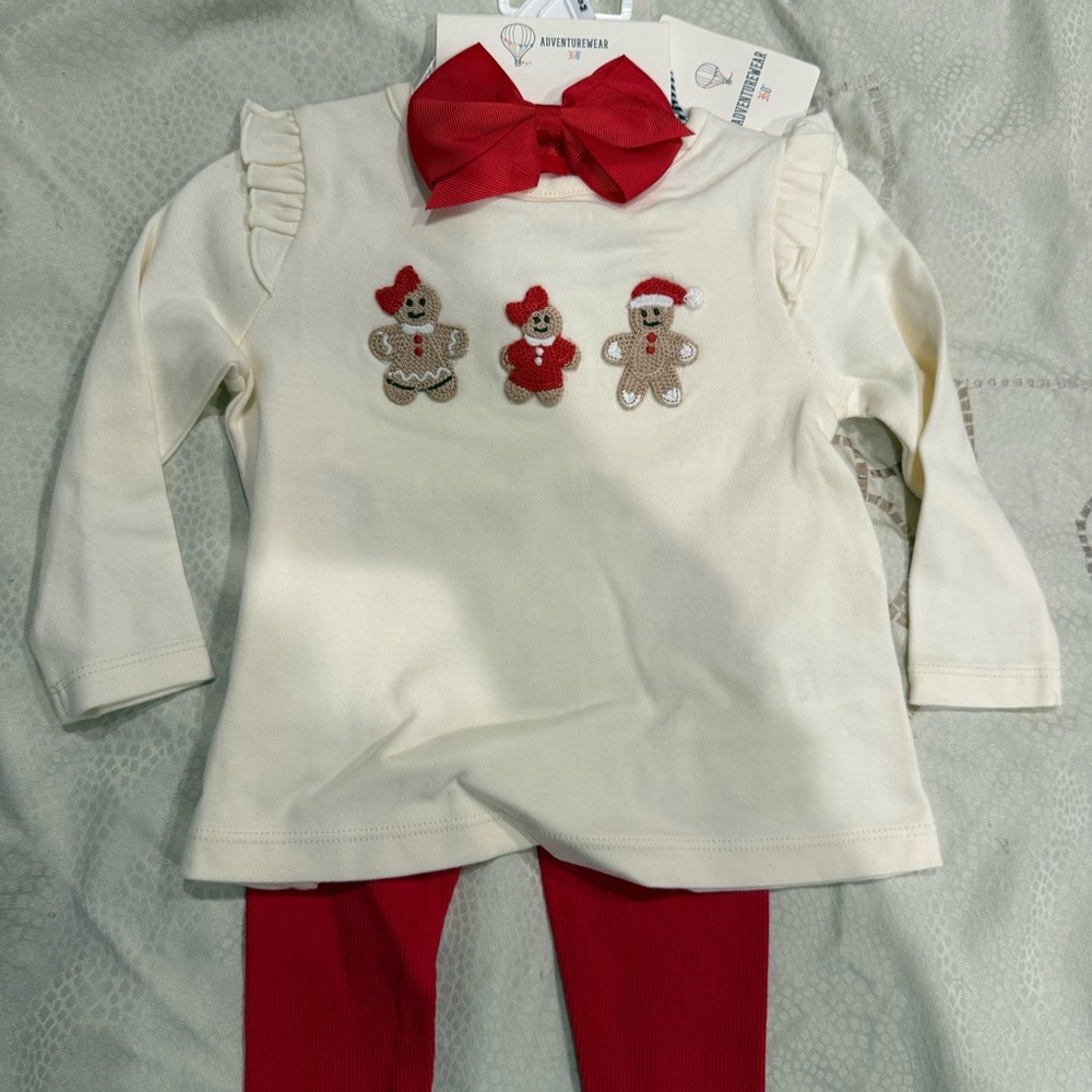 Adorable Kids Holiday Matching Set with Red and Cream Colors